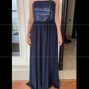 Ralph Lauren Navy Blue Evening Dress